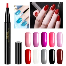 5 мл Удобная гелевая краска для ногтей один шаг гелевая ручка для ногтей без верхней грунтовки 3 в 1 УФ гель краска блеск стемпинг ногтей покрытие TSLM1