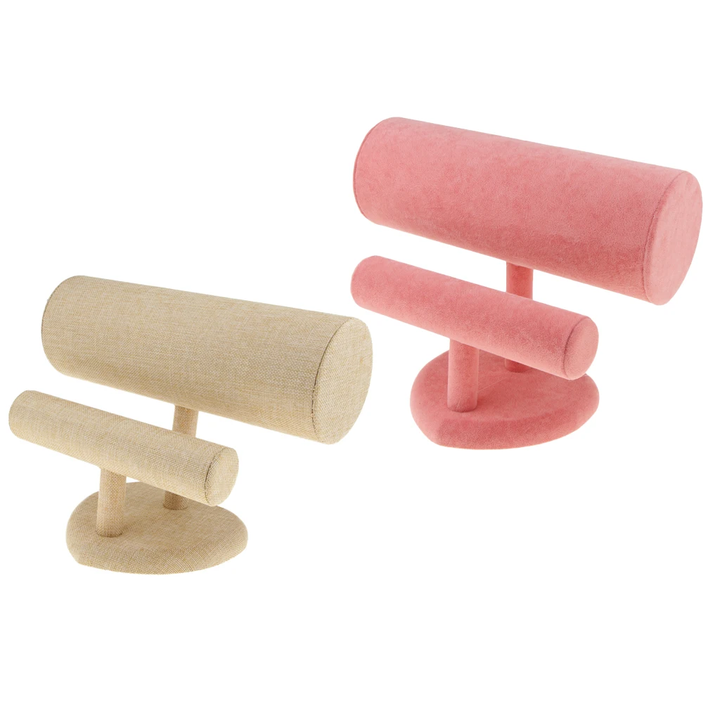 Velvet T-Bar Headband Holder Retail Shop Jewelry Display Bangle Stand Rack
