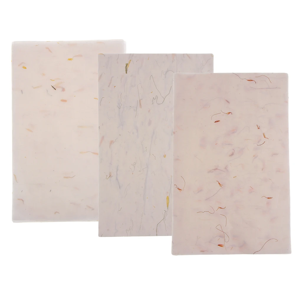 10 Pieces Vintage White Chinese Art Paper Xuan Paper for Origami Cards Making Letters Writing DIY Cards Making 