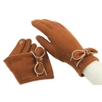 

New Style Women Female Gloves Winter Warm Women Cashmere Driving Full Finger Gloves Touch Screen Luxury Gloves For Mobile