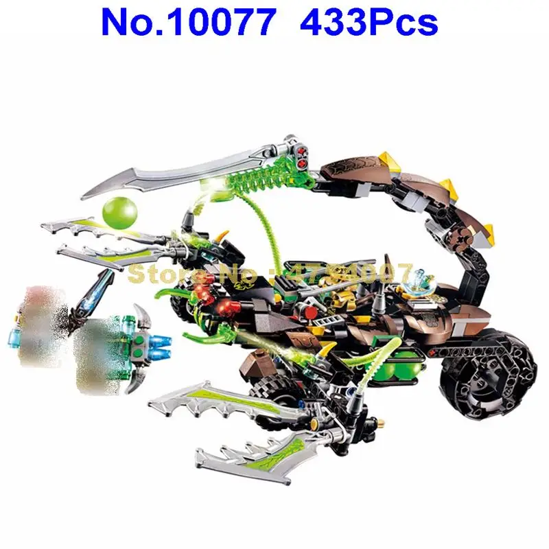 

10077 433pcs legends of lion scorpion stinger chariot bela 70132 building block Toy