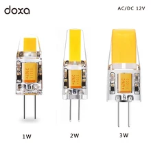 1 Вт 2 Вт 3 Вт G4 светодиодный COB лампочка 12 В AC DC светодиодный G4 светильник лампа 360 Угол луча заменить 10 Вт 20 Вт 30 Вт галогенная люстра-прожектор