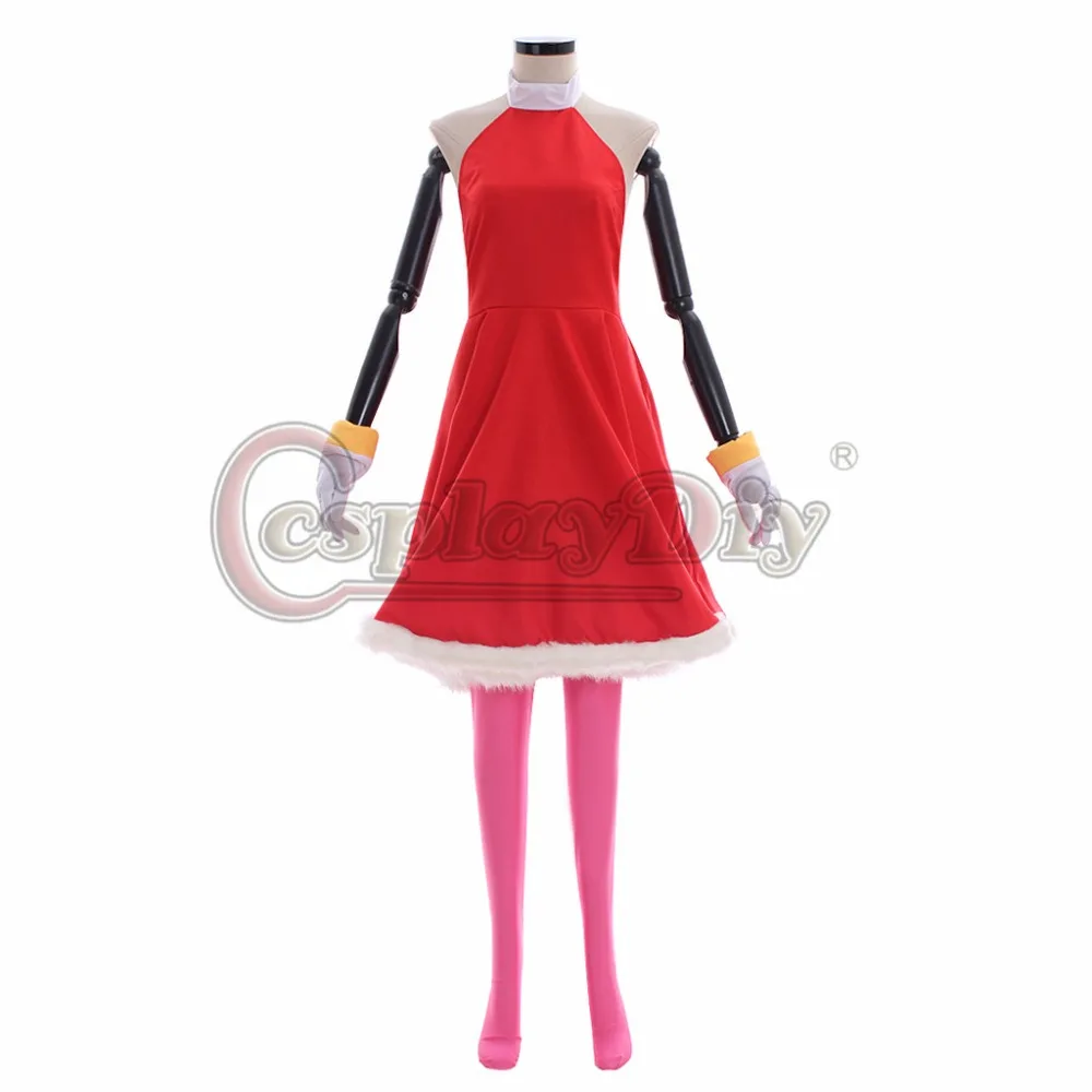 Anime Sonic The Hedgehog Amy Rose Cosplay Pink Dress for Women and Girls Halloween/Carnival Costume with Rosy The Rascal Gloves image 2