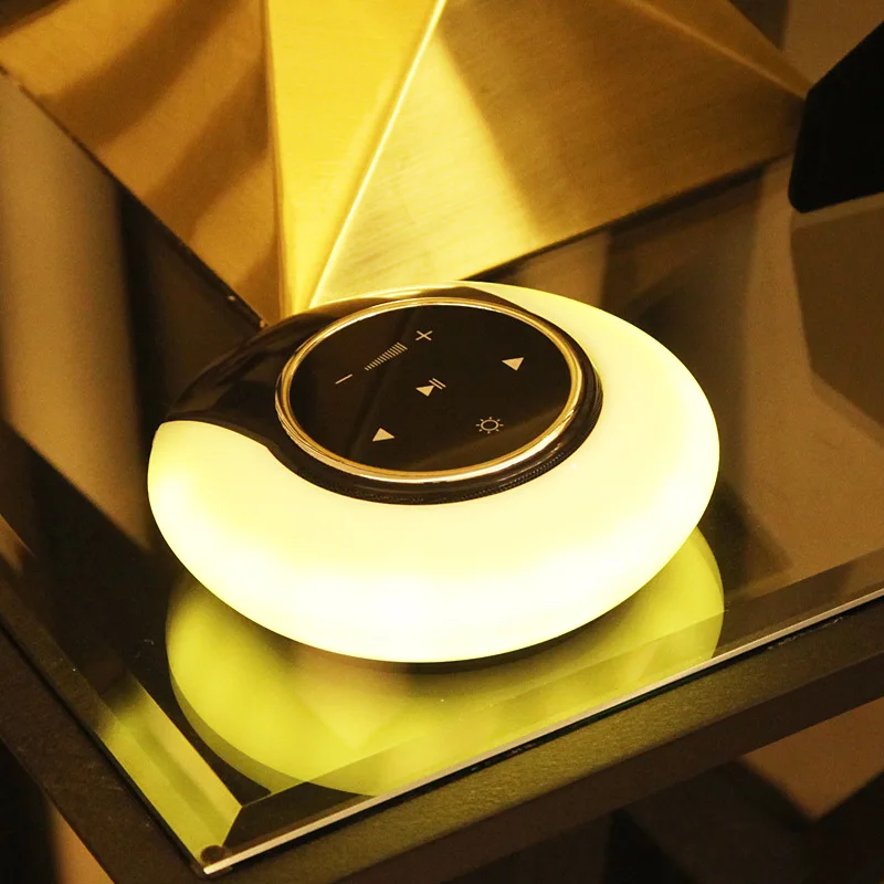 

3D Stereo Sound LED Light Lamp Music Player Bluetooth Speaker Support Bluetooth Speaker with Colorful Touching