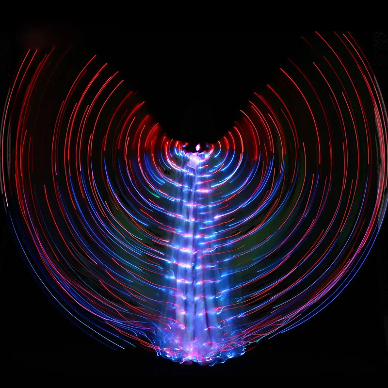 Women's Fiber Optic Costume Wings Egypt Belly Dance Isis Wings LED India Dancer Belly Dance Colorful Color wings (2)