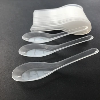 

Free shipping Asian Soup Spoons Saimin Windows White Plastic Spoon Outside Disposable Spoons Food Food Sale