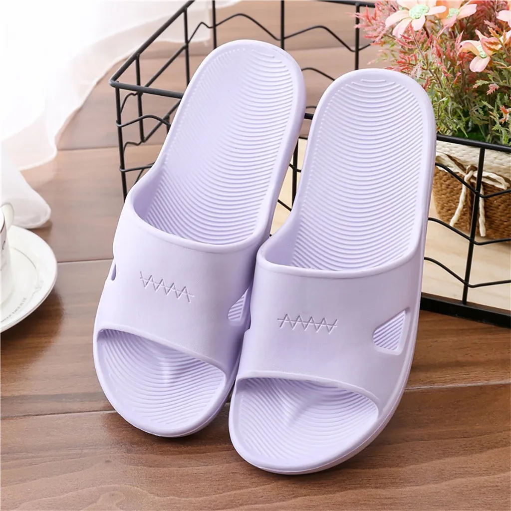 

New Home Slippers Indoor Slippers Couple Home Sandals Bathing Non-slip Soft Bottom Home Bathroom Slippers Sandales Femme 2019