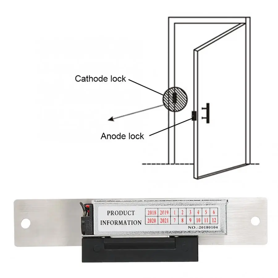 Shanbor 250KG Electric Lock Intelligent Electric Strike Cathode Lock ...