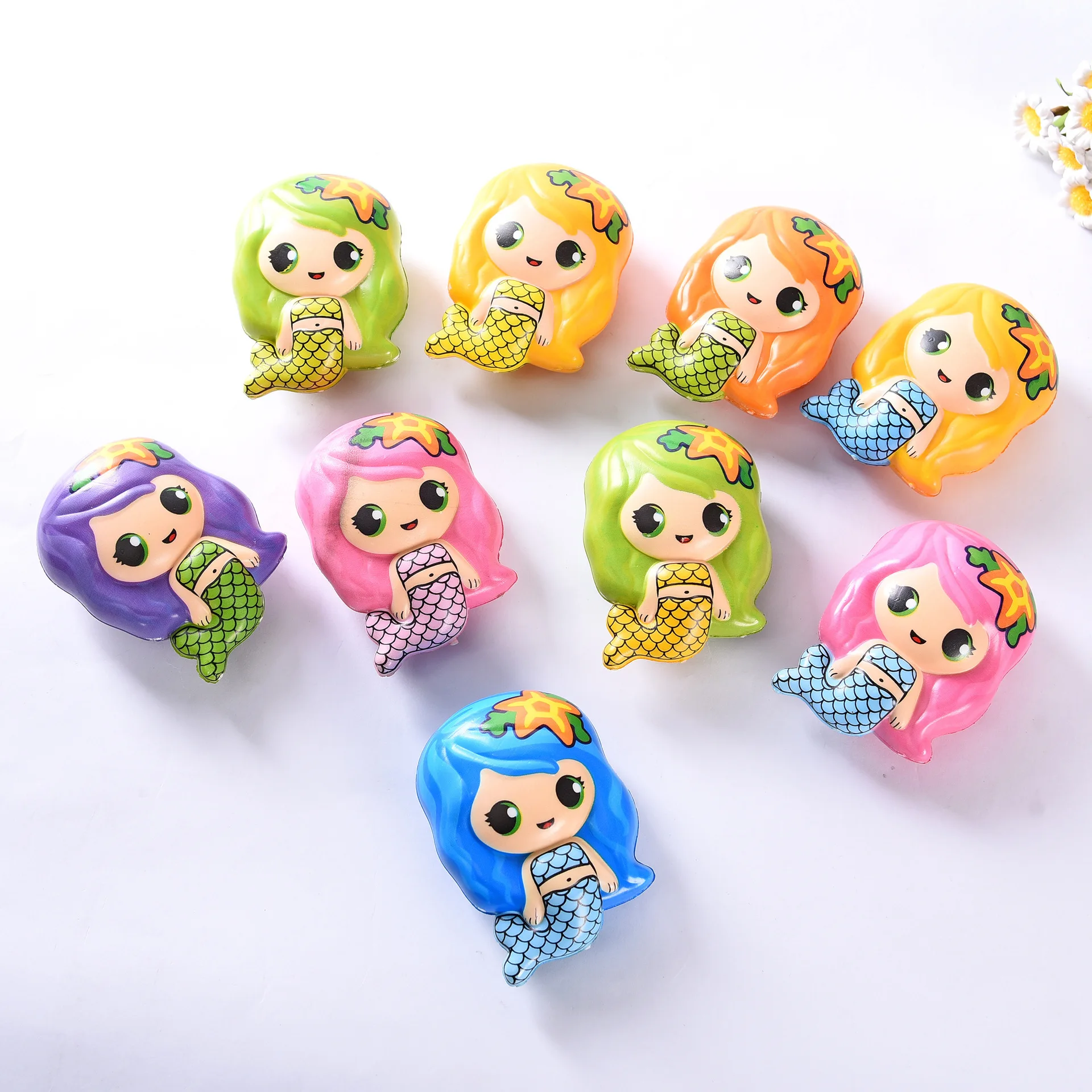 

1Pcs Cute Relax toys Squishies Toy Kawaii Adorable Mermaid Toy Slow Rising Cream Scented Stress Relief Toys Gifts amusing