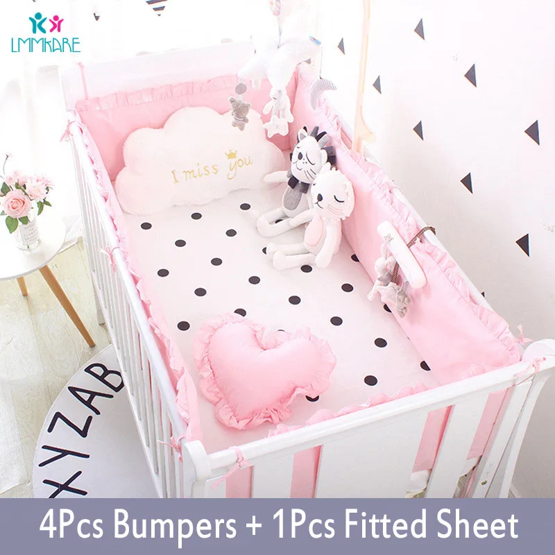 5 шт. хлопковые детские прокладки на бампер для кроватки мягкие комплект