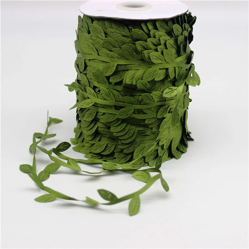 10 метров шелковые листья ручной работы искусственные зеленые листья для украшения свадьбы DIY ВЕНОК подарок Скрапбукинг Ремесло поддельные цветы