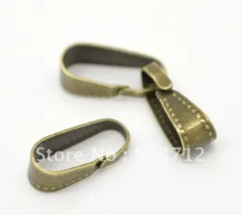 

Free shipping!!!!!300 Bronze Tone Clip Bails 11x4mm(3/8"x1/8")