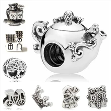 Btuamb, casa Vintage, búho, elefante, Panda, abalorios de aleación de animales, compatibles con pulseras Pandora originales, joyería de moda para mujer