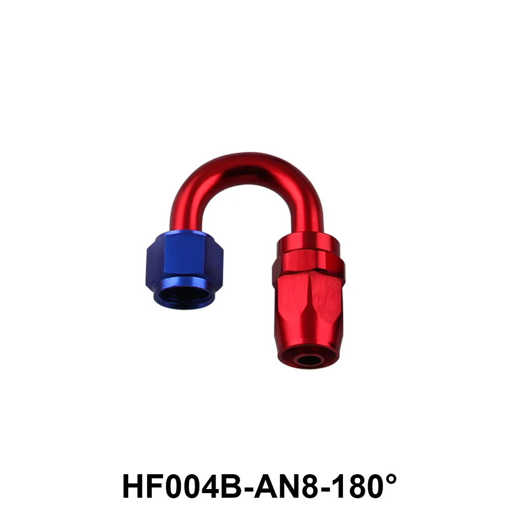 Универсальный 4 6 8 10 12 масляный/топливный/поворотный шланг алюминиевый фитинги адаптер масляный многоразовый штуцер конец шланга 4 градуса - Цвет: HF004B