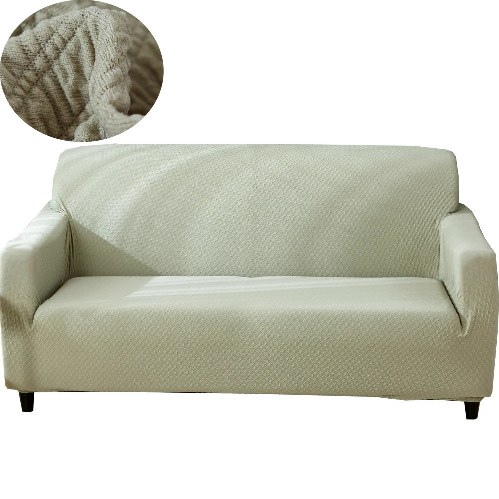 

Solid color sofa cover Waterproof Polyester and spandex fabric Single Two Three Four Seats Soft Slipcovers Elastic Couch Cover