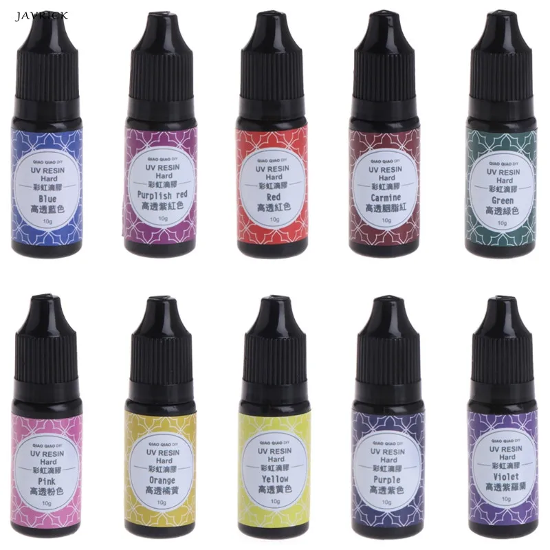

10g Epoxy UV Resin Colorful DIY Jewelry Making Transparent Hard Curing Activated Crafts