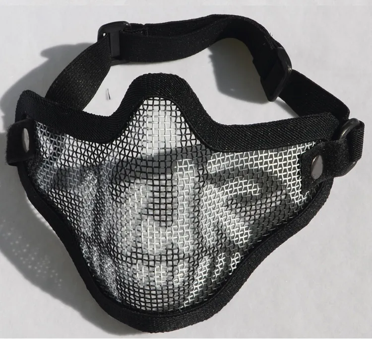 Вечерние маска V1 один грязи-цветной мягкий стальной проволочной сеткой защита на половину лица маска поле Защитное снаряжение для спортивные очки светло-коричневый