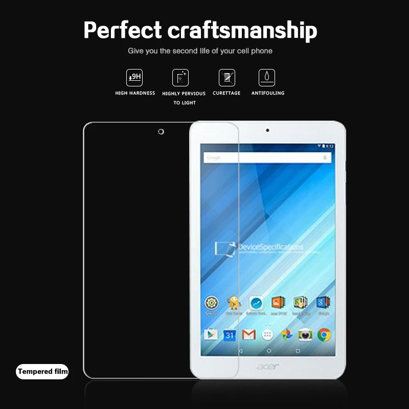 

Premium explosion-proof tempered glass film For Acer iconia one 8 B1-860 8.0" Tablet Screen Protector Film With Safety package