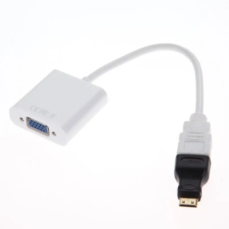 

Micro HDMI / Mini HDMI / HDMI to VGA Adaptor 1080p Chipset Converter for PC Computer Black White