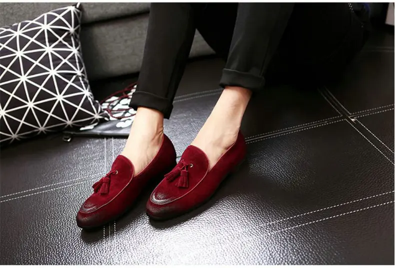 Men's Casual Shoes Mens Shoes Casual Cow Suede Leather Mens Shoes Casual Slip On Suede Men Loafers Suede Shoes Plus Size 47 48 (14)