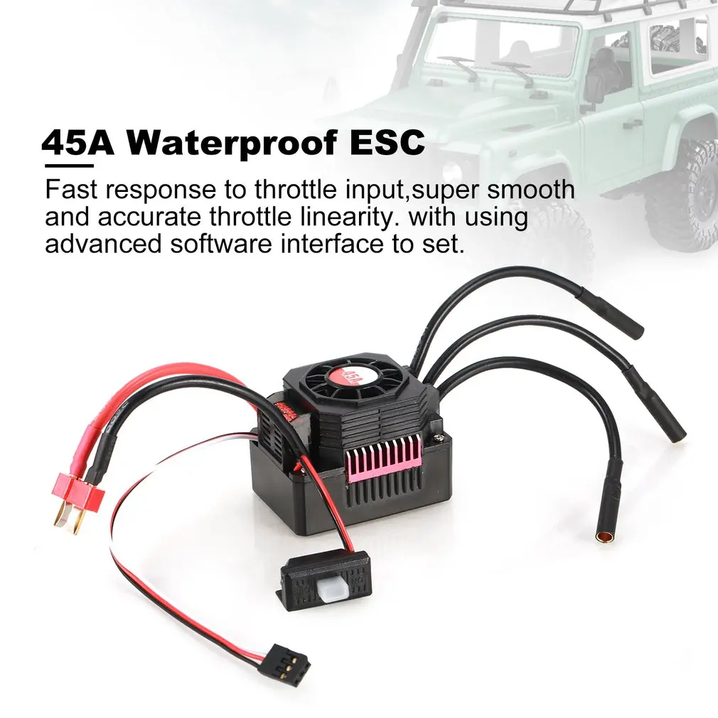 SURPASSHOBBY KK 3650 3100KV бесщеточный двигатель с 45A водонепроницаемый ESC для 2S 3S 1:10 гоночный Дрифт модель автомобиля с радиатором