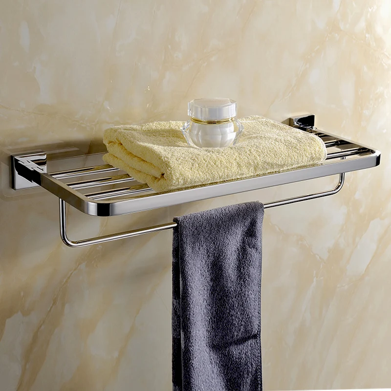 

Contemporary Silver SUS 304 Stainless Steel Modern Bathroom Towel Holder Polish Fixed Bathroom Towel Holder 60CM