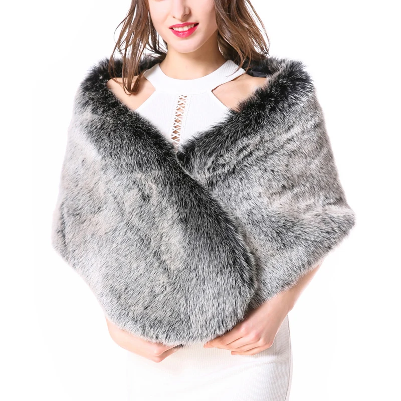 vintage faux fur shawl