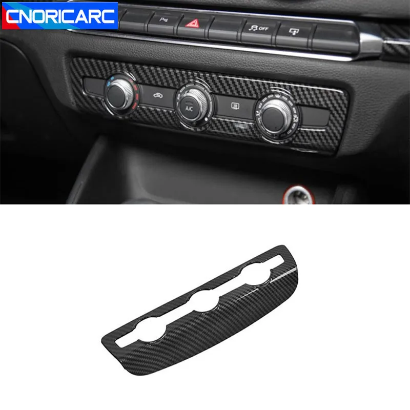 

Center Console Air Conditioning Knob Panel Dedcoration Cover Trim For Audi A3 8V 2014-2018 ABS Carbon Fiber Color Car Styling
