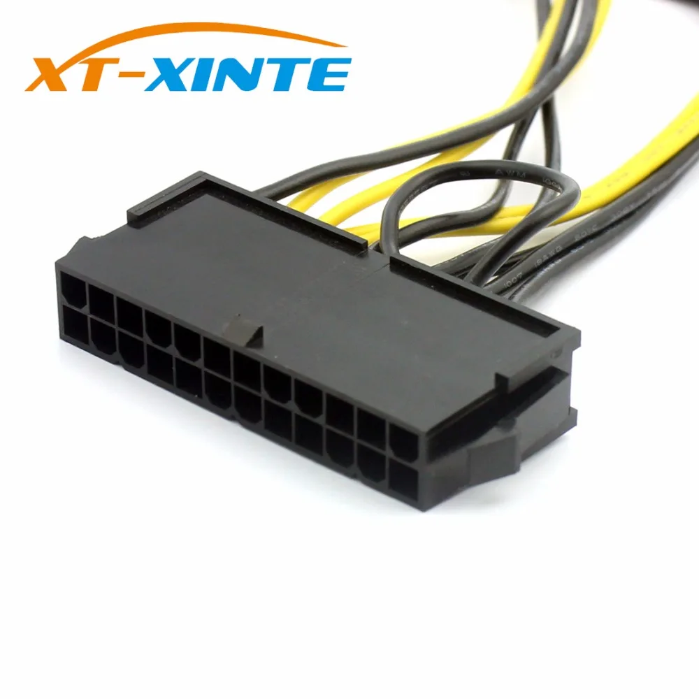 

XT-XINNTE 24Pin к двойному 6 Pin PCI-E видеокарта кабель питания с загрузкой графического адаптера кабель провода 18AWG 30 см