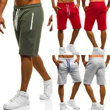 Модные летние мужские однотонные шорты с завязками для бега, хлопковые шорты, повседневные шорты
