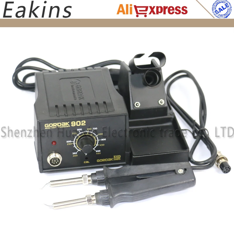 US $28.19 Gordak 902 Esd Smd Soldering Tweezer Repair Rework Station Electric Heating Pliers Constant Temperature Heating Tweezers 220v