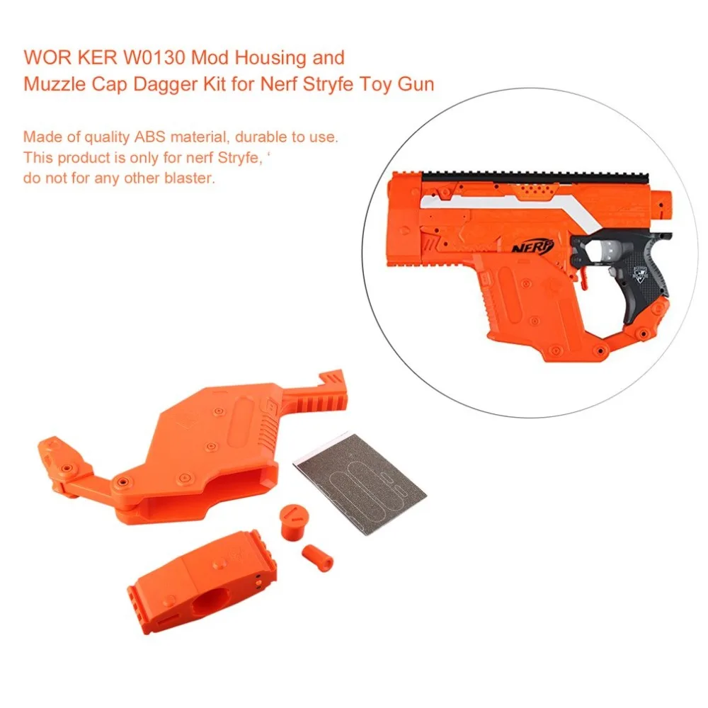 

WORKER W0130 Mod Housing and Muzzle Cap Dagger Kit for Nerf Stryfe Toy Gun Accessories with Complete Parts For toys guns