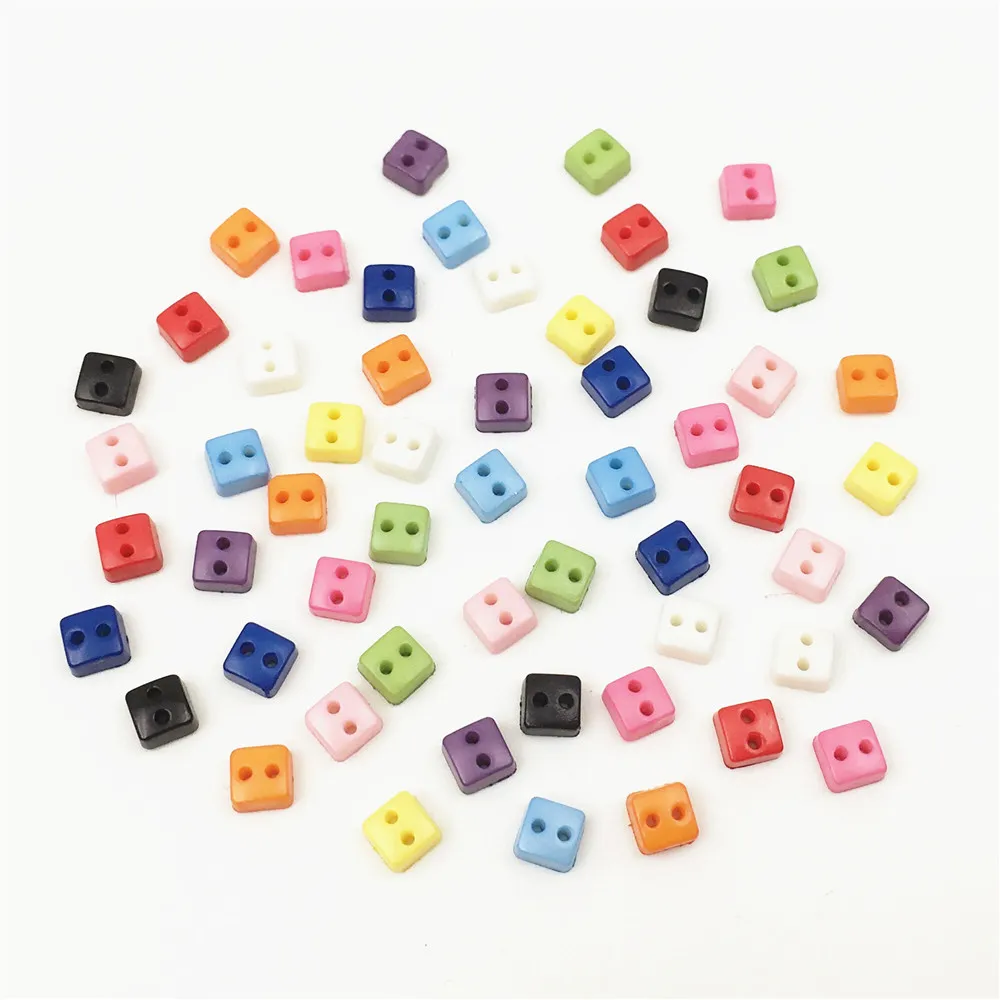 

TPSMOC 100pcs 6mm colorful Resin Mini Tiny Buttons Sewing Tools Decorative Button Scrapbooking Garment DIY Apparel Accessories