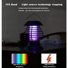 Новая солнечная Светодиодная лампа от комаров, вредителей, Жуков, Zapper, лампа для уничтожения насекомых на открытом воздухе, IP65, водонепроницаемая садовая ловушка для насекомых