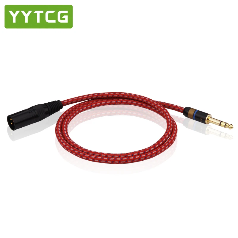 Кабель YYTCG Hifi 6 35 мм к XLR папа 4N OFC 2 xlr двойному кабелю 0 5 м 1 3 м|Кабели VGA| |