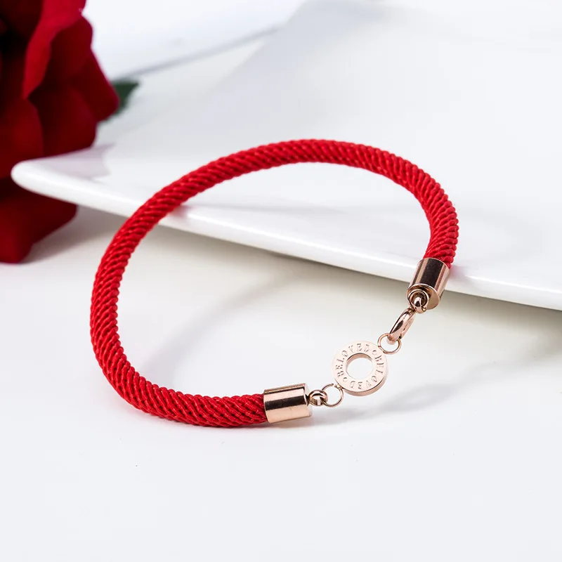 Браслеты Амулеты с красной нитью для женщин, стильный элегантный браслет для романтических влюбленных BR543