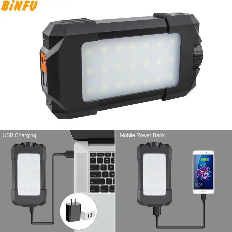 

10W Camping Tent Light Outdoor Rechargeable Portable Lantern 27 LEDs Lamp 500LM Flasher Flashlight with USB interface BiNFU