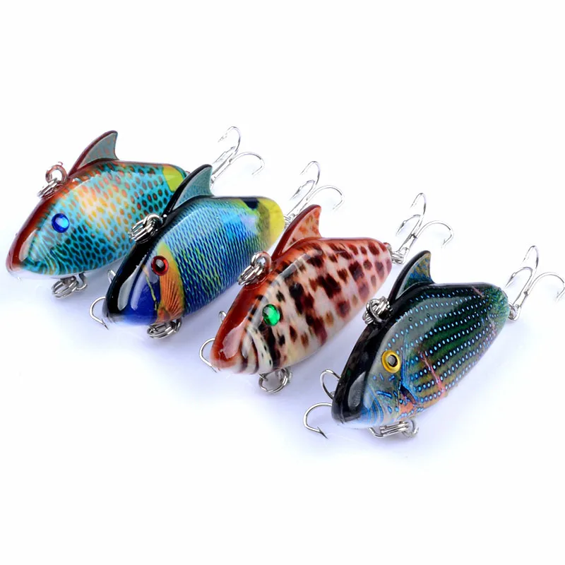 Vibration VIB Lure Fishing Bait Artificial Minnow Baits Colorful 55mm 7