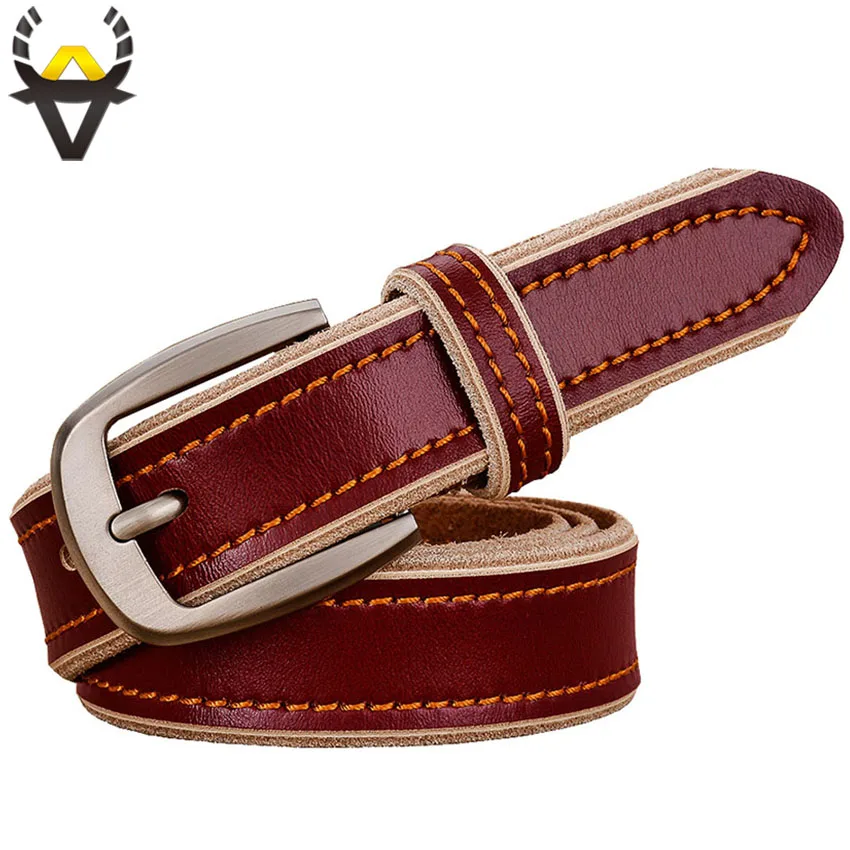 2017 Casual women belts Genuine leather belt woman 2.8CM wide high quality Second layer cowskin ...