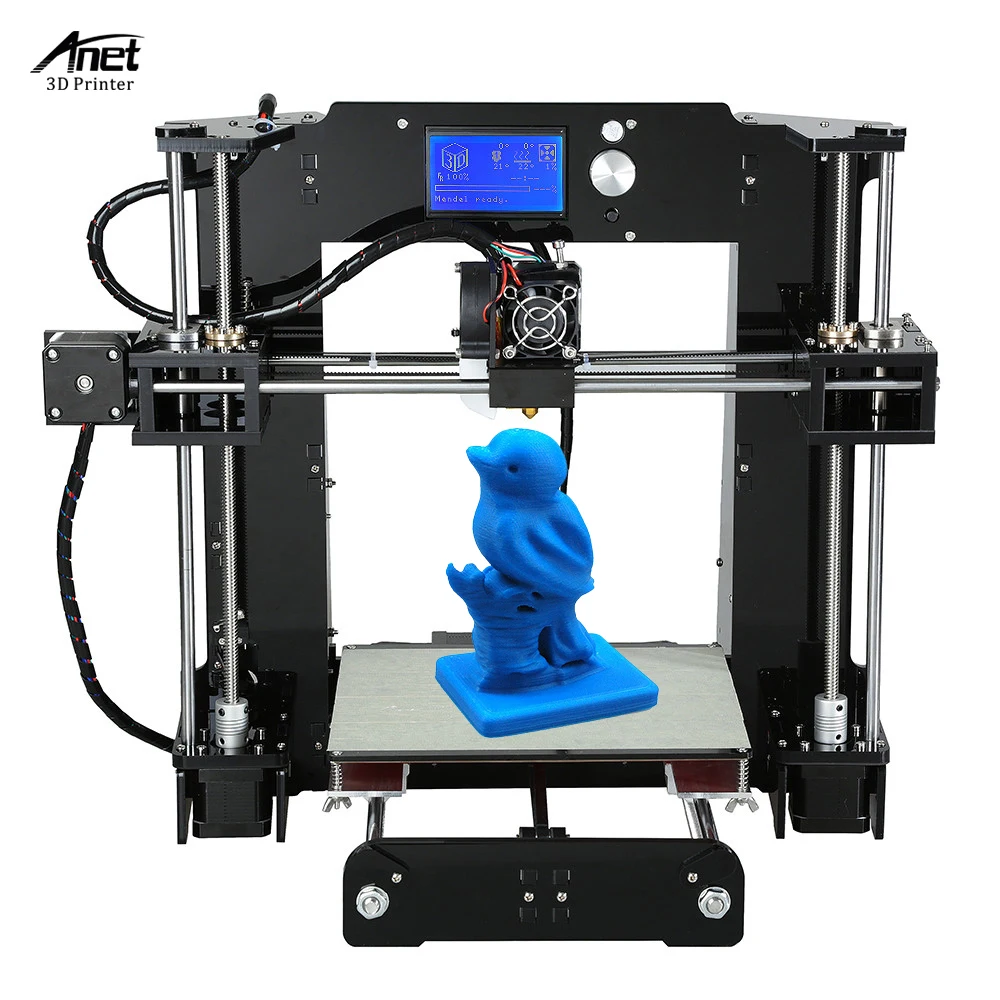 Anet A6 большой размер настольный 3d Принтер Комплекты Reprap i3 DIY самостоятельная сборка ЖК-экран с 16 Гб sd-картой размер печати 220*220*250 мм