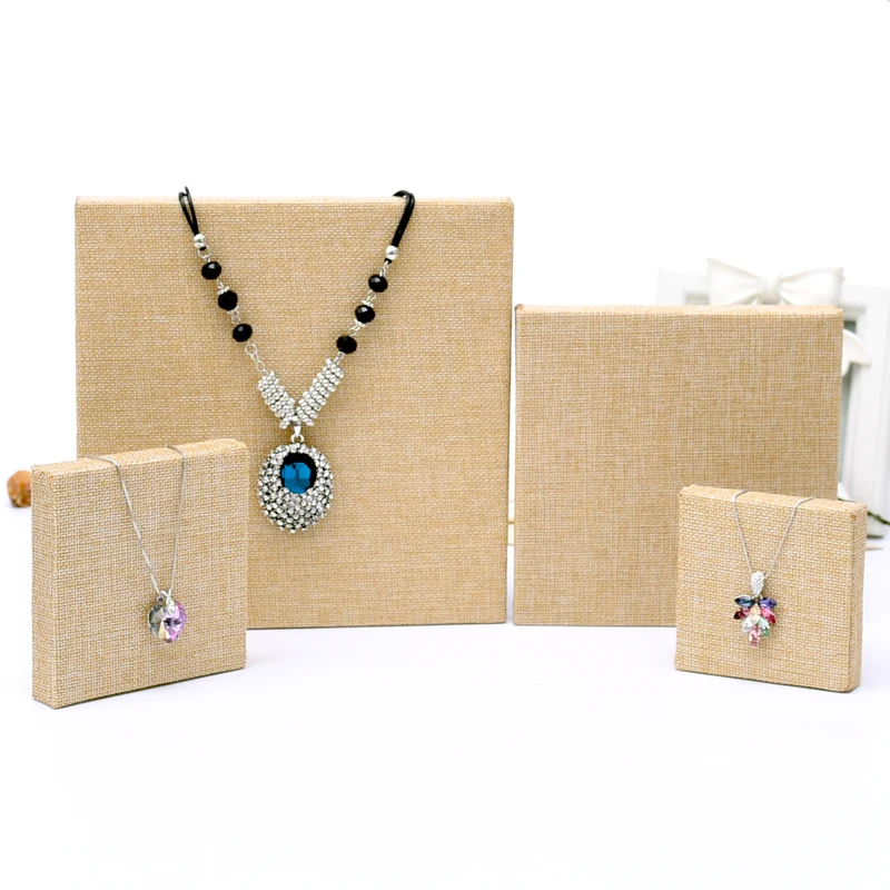 

Linen Jewelry Display Blocks, Necklace, Earrings, Ring,Bracelets Display Holder Jewelry Display Riser