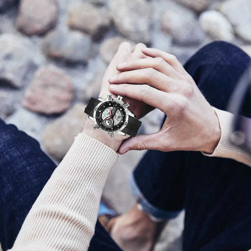 Часы наручные WEIDE мужские кварцевые модные цифровые спортивные брендовые