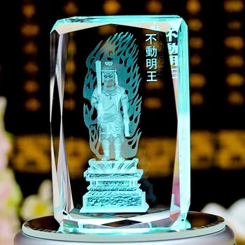 

Acala Numen Eudemon K9 Crystal Laser 3D Internal Statue Sculpture Inter-engraving Figurines Miniatures Crystal Crafts Home Decor