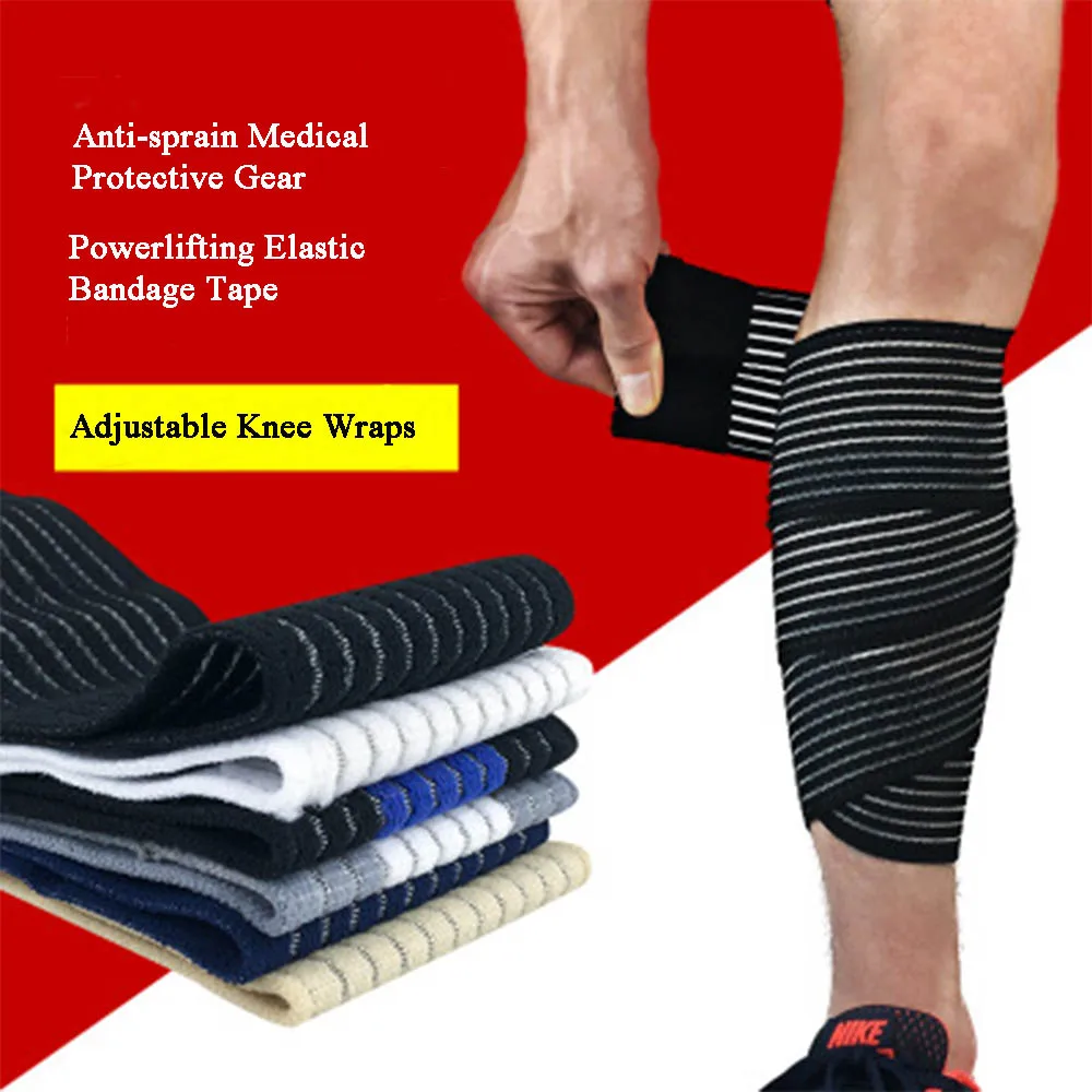 Adjustable knee wraps Sleeves Crossfit Training Equipment Accessories