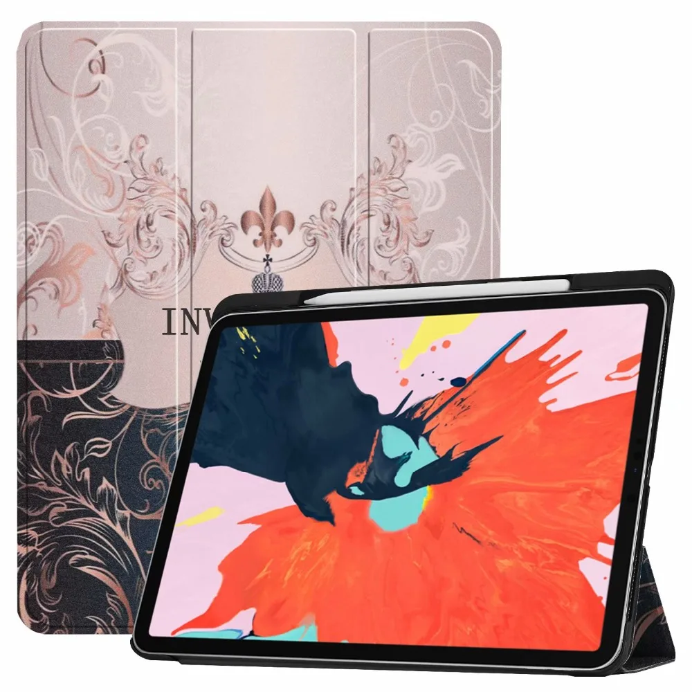 Магнитный чехол для iPad Pro 12,9 2018 tablet чехол с принтами smart cover для нового iPad Pro 12,9 ''funda с карандашом + ручка