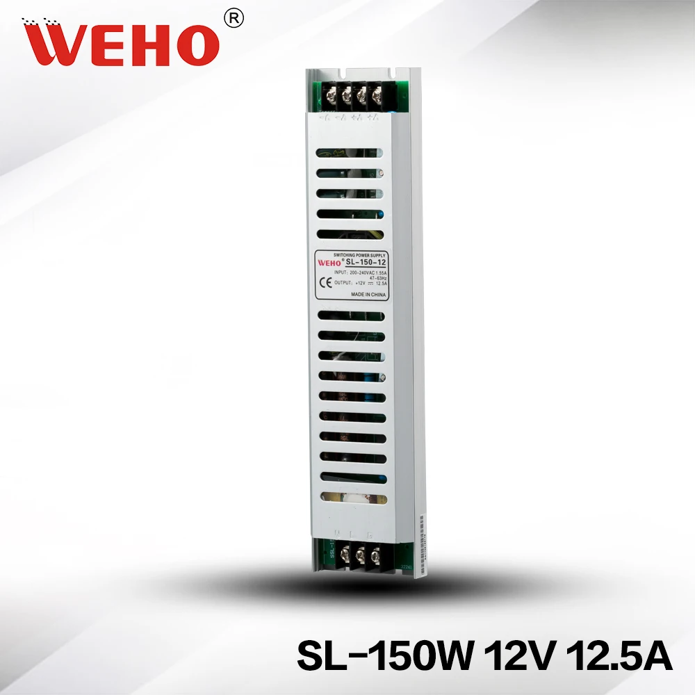 

(SL-150-12) 150w 12v 12.5a led power supply ultra thin ac/dc constant voltage switching power supply for led lights