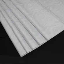 Высокое качество белый парча хлопчатобумажная ткань getzner Африканские кружева ткани, Текстиль для вечернее платье 10 ярдов H180326