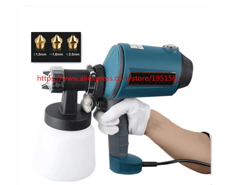 

500W/900 ml HVLP Electric Spray Gun High pressure emulsion paint sprayer coating paint High atomized spray paint tools