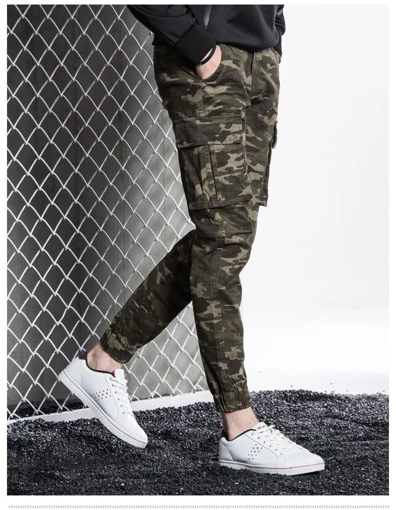 Демисезонный хлопок Pantalon Homme военный камуфляж