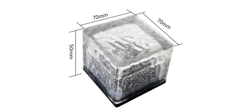 Solares do Assoalho do Diodo Emissor de Luz das Luzes de Vidro Enterradas da Telha do Gelo Luzes Decorativas Solares Exteriores 2 Luzes e Iluminação